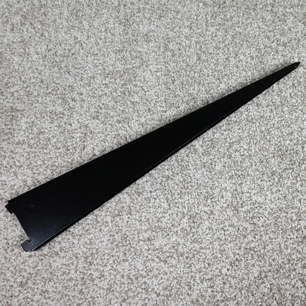 Black Metal Slotted Wall Shelf Bracket‎ Knife Edge Retail Display Support